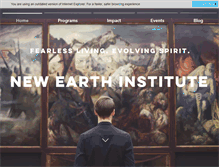 Tablet Screenshot of newearthinstitute.com
